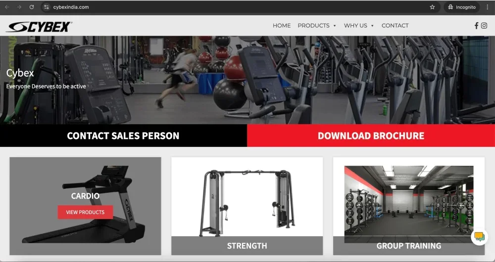 Cybex Website - Gym Equipment Brand