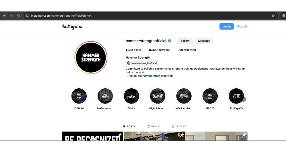 Hammer Strength Website - Gym Equipment Brand