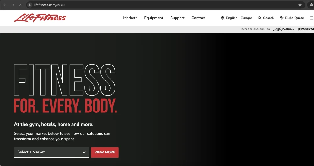 Life Fitness Website - Gym Equipment Brand
