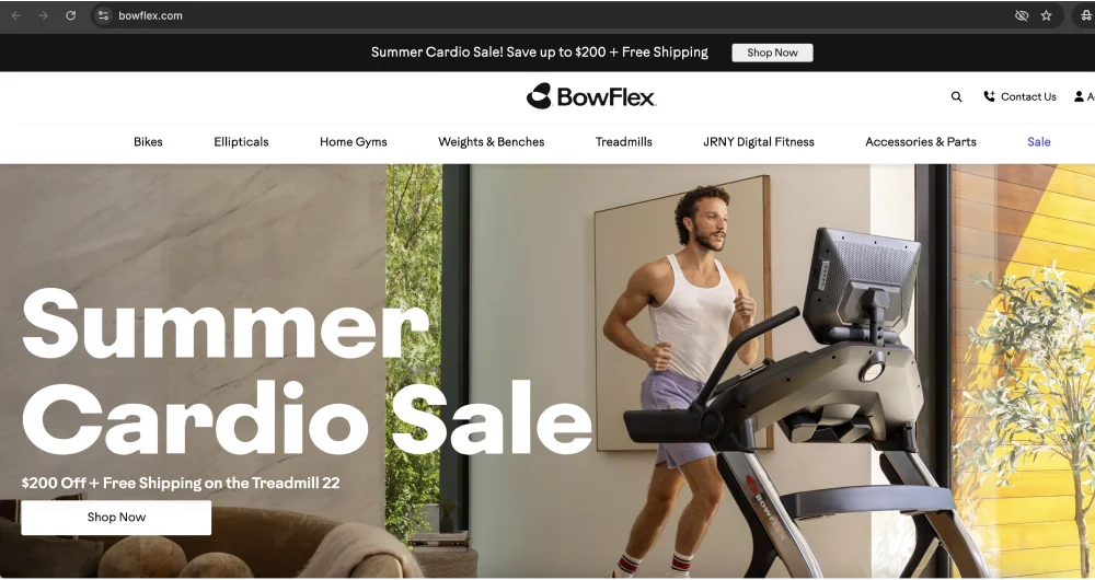Bowflex Website - Gym Equipment Brand