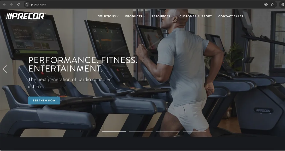 Precor Website - Gym Equipment Brand