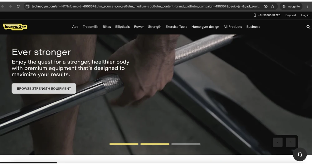 Technogym Website - Gym Equipment Brand
