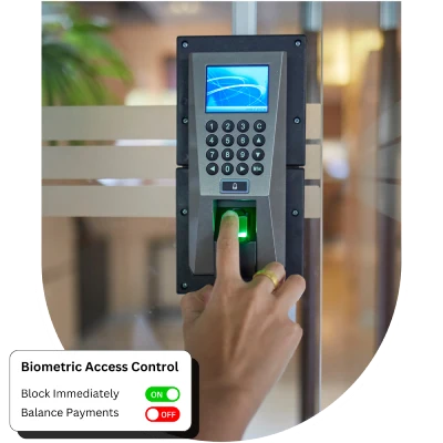 Biometric Check in/Check out Screenshot