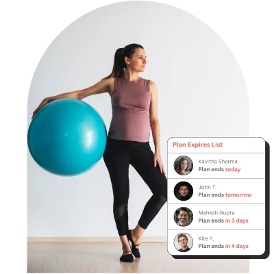 client management view in pilates studio management software